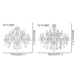 Designer Touch Decorative European Crystal Chandelier Elegant Large Pendant Light Amber