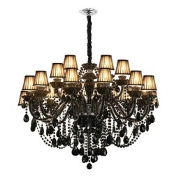 Designer Touch Decorative Luxury European Style Crystal Chandelier Black Pendant Light