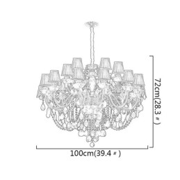 Designer Touch Decorative Luxury European Style Crystal Chandelier Black Pendant Light