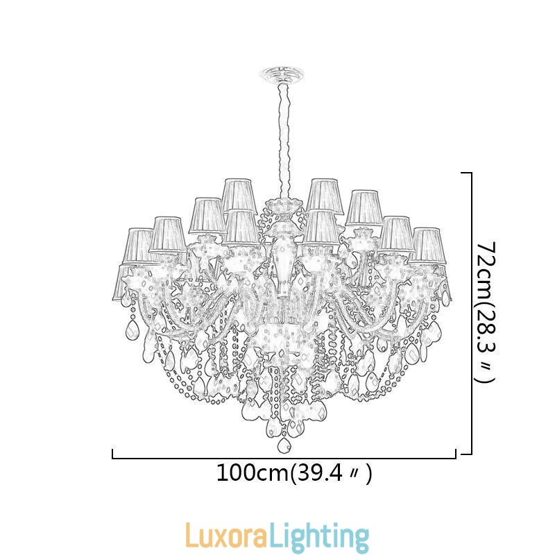 Designer Touch Decorative Luxury European Style Crystal Chandelier Black Pendant Light