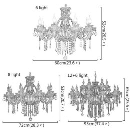 Designer Touch Decorative European Style Crystal Green Chandelier Candle Pendant Light