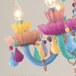 Designer Touch Decorative European Colorful Crystal Chandelier Macaron Pendant Light