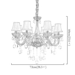 Designer Touch Decorative Modern European Crystal Chandelier Red Colour Ceiling Light