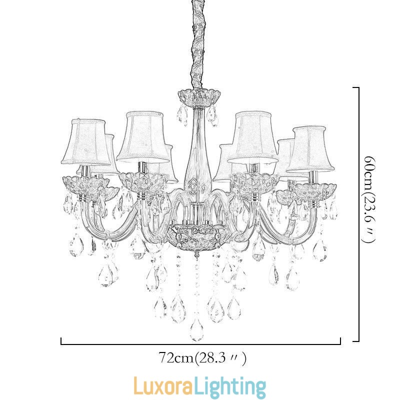 Designer Touch Decorative Modern European Crystal Chandelier Red Colour Ceiling Light