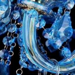Designer Touch Decorative Large Blue Crystal Chandelier European Pendant Light