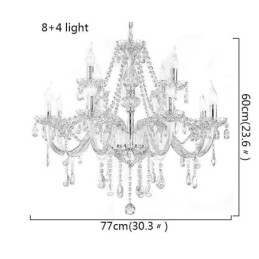 Designer Touch Decorative Large Crystal Chandelier Cognac European Ceiling Light