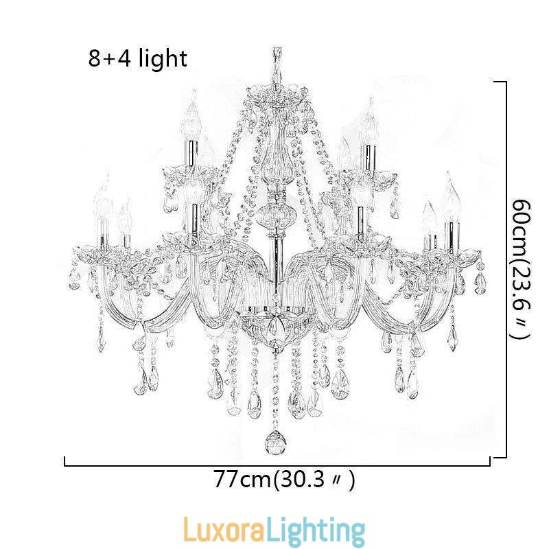 Designer Touch Decorative Large Crystal Chandelier Cognac European Ceiling Light