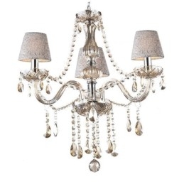 Designer Touch Decorative Classic European Crystal Chandelier Cognac Pendant Light