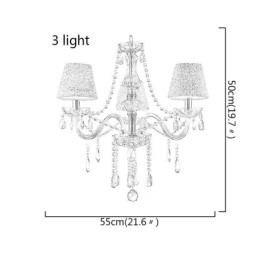 Designer Touch Decorative Classic European Crystal Chandelier Cognac Pendant Light