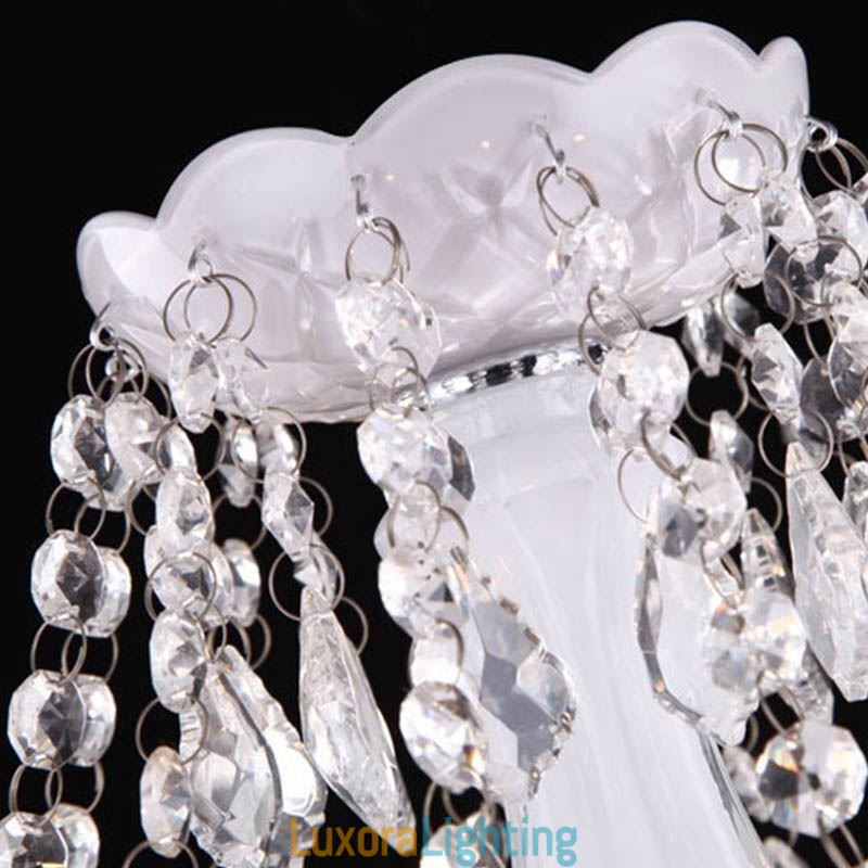 Designer Touch Decorative European Crystal Chandelier Unique White Jade Pendant Light