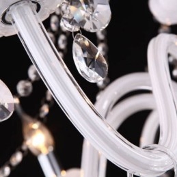 Designer Touch Decorative European Crystal Chandelier Unique White Jade Pendant Light