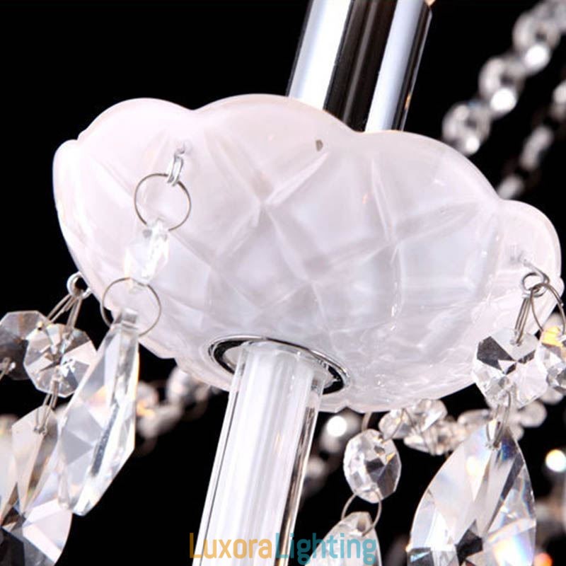 Designer Touch Decorative European Crystal Chandelier Unique White Jade Pendant Light