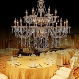 Designer Touch Decorative Luxury Crystal Chandelier Golden European Threaded Arm Ceiling Light