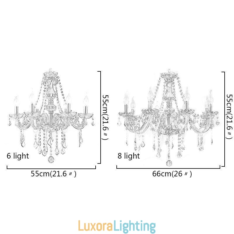 Designer Touch Decorative Elegant Crystal Chandelier European Style Glass Pendant Light