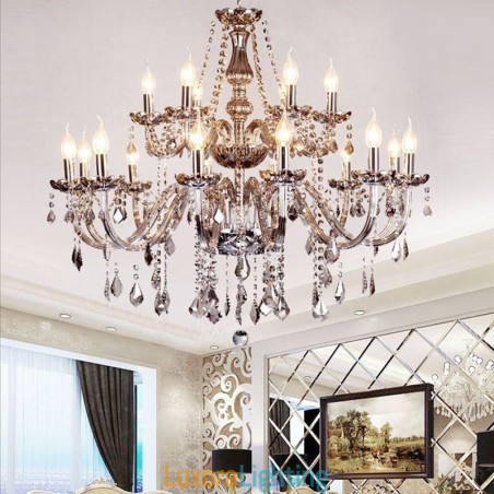 Designer Touch Decorative Large European Crystal Chandelier Elegant Pendant Light