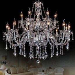 Designer Touch Decorative European Crystal Chandelier Transparent Pendant Light