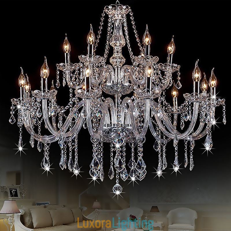 Designer Touch Decorative European Crystal Chandelier Transparent Pendant Light