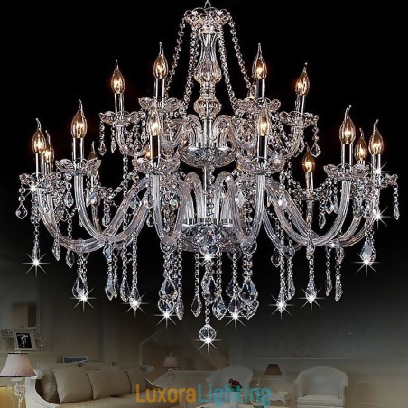Designer Touch Decorative European Crystal Chandelier Transparent Pendant Light