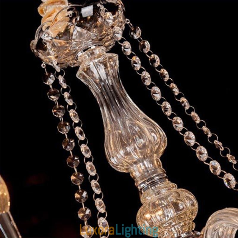Designer Touch Decorative European Crystal Chandelier Transparent Pendant Light