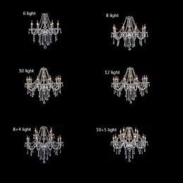 Designer Touch Decorative Large European Crystal Chandelier Transparent Ceiling Light