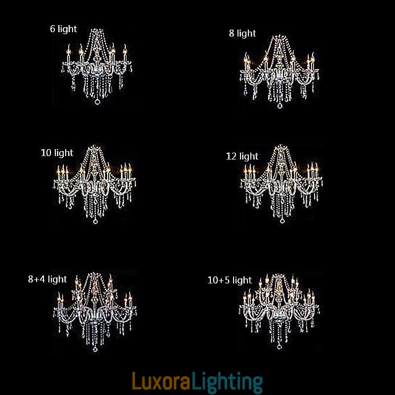 Designer Touch Decorative Large European Crystal Chandelier Transparent Ceiling Light