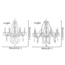 Designer Touch Decorative Large European Crystal Chandelier Transparent Ceiling Light