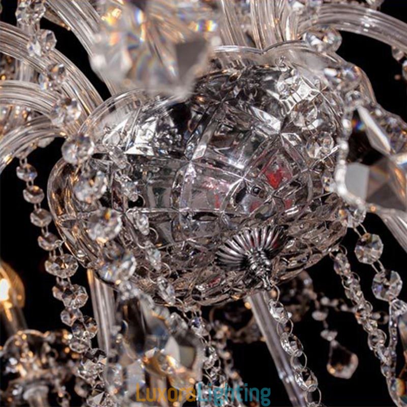 Designer Touch Decorative Large European Crystal Chandelier Transparent Ceiling Light