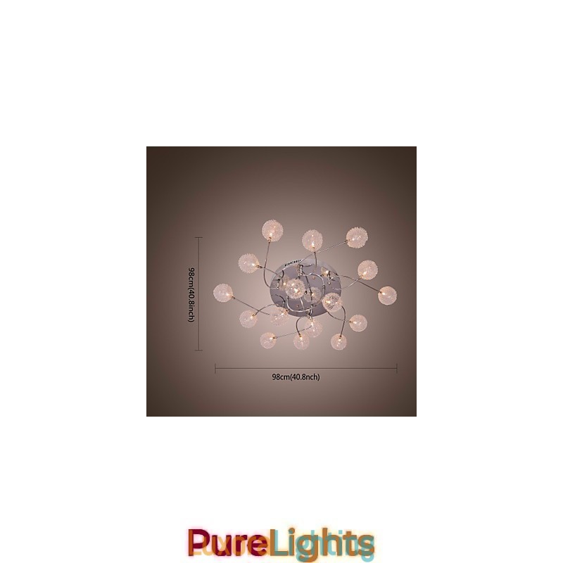 Designer Touch Decorative G4 Iron Flush Mount Light with Aluminum Shades