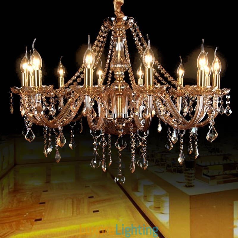 Designer Touch Decorative Large Crystal Chandelier Luxury European Pendant Light