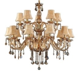Designer Touch Decorative Large Luxury Crystal Chandelier European Amber Ceiling Light