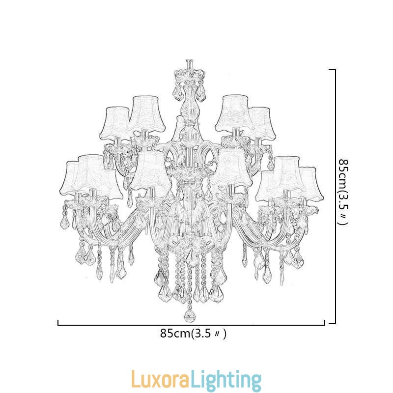 Designer Touch Decorative Large Luxury Crystal Chandelier European Amber Ceiling Light