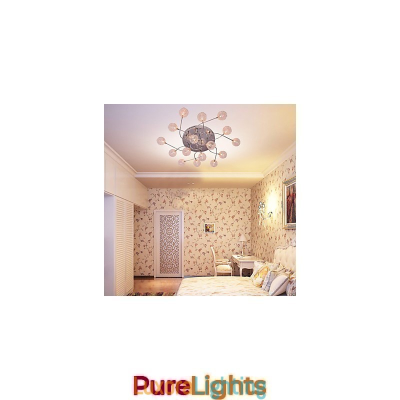 Designer Touch Decorative G4 Iron Flush Mount Light with Aluminum Shades