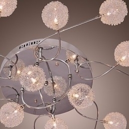 Designer Touch Decorative G4 Iron Flush Mount Light with Aluminum Shades