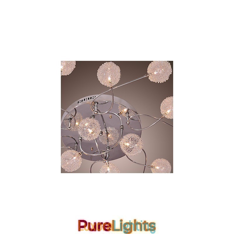 Designer Touch Decorative G4 Iron Flush Mount Light with Aluminum Shades