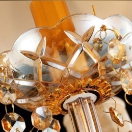 Designer Touch Decorative European Crystal Chandelier Elegant Amber Pendant Light