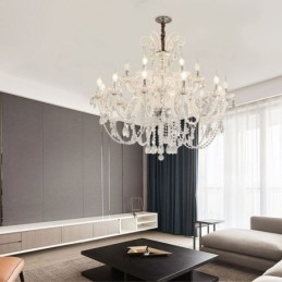 Designer Touch Decorative Large European Crystal Chandelier White Pendant Light