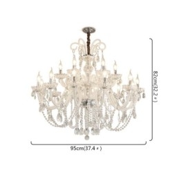 Designer Touch Decorative Large European Crystal Chandelier White Pendant Light