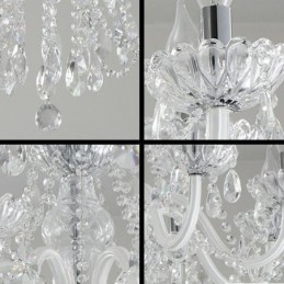Designer Touch Decorative Large European Crystal Chandelier White Pendant Light