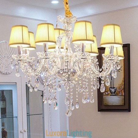 Designer Touch Decorative Modern Crystal Chandelier European Transparent Pendant Light