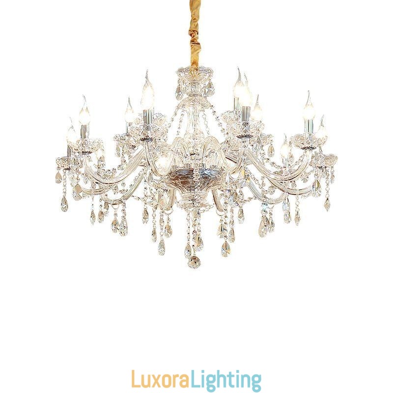 Designer Touch Decorative Modern Crystal Chandelier European Transparent Pendant Light