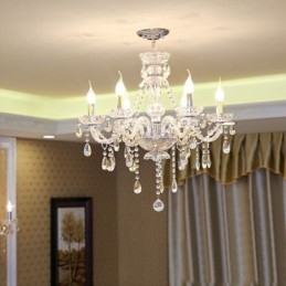 Designer Touch Decorative Modern Crystal Chandelier European Transparent Pendant Light