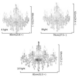 Designer Touch Decorative Modern Crystal Chandelier European Transparent Pendant Light