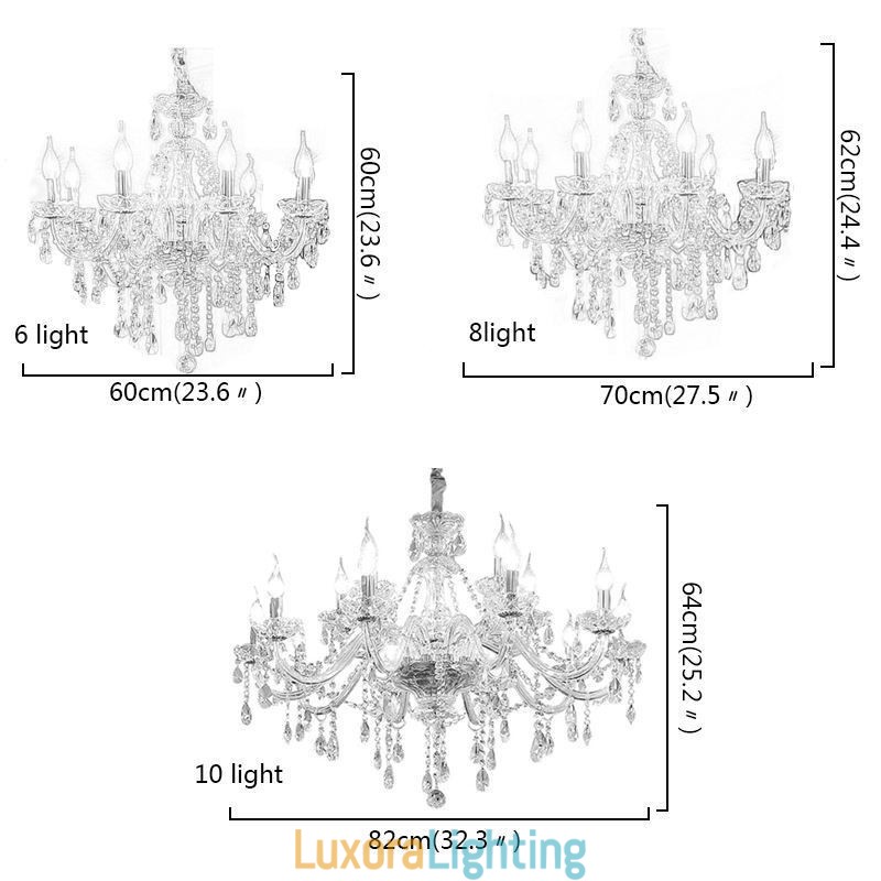 Designer Touch Decorative Modern Crystal Chandelier European Transparent Pendant Light