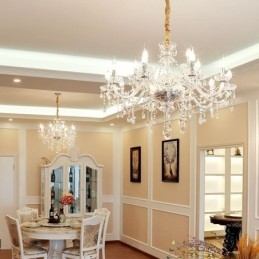 Designer Touch Decorative Modern Crystal Chandelier European Transparent Pendant Light