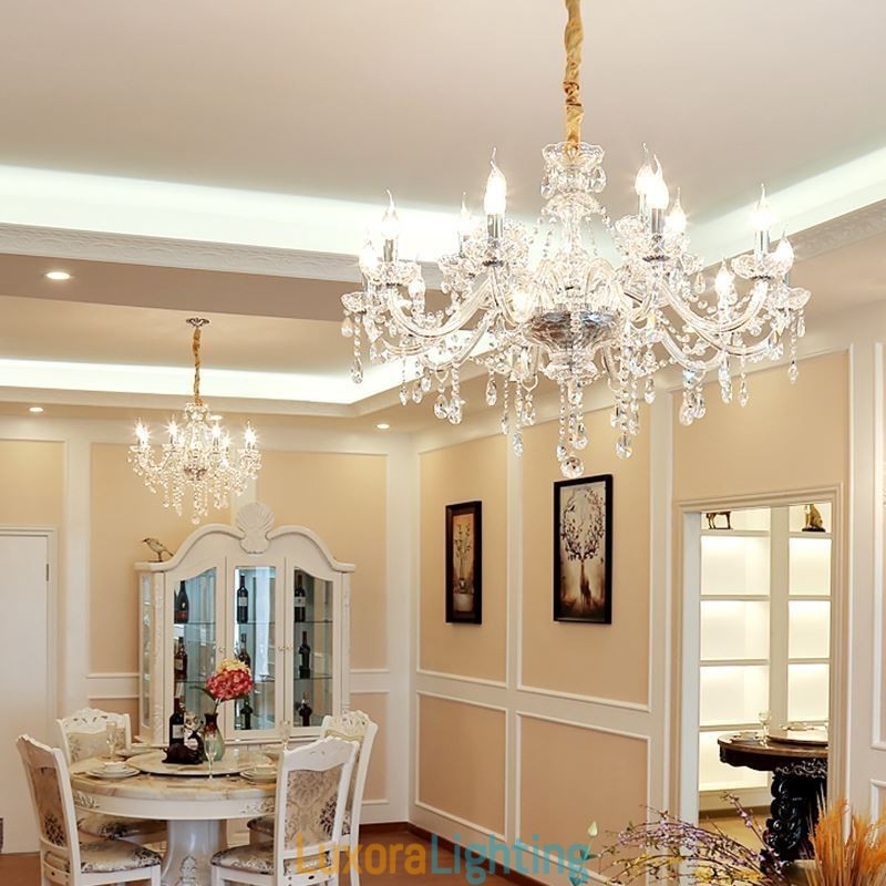 Designer Touch Decorative Modern Crystal Chandelier European Transparent Pendant Light