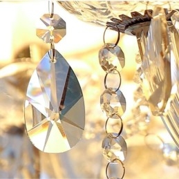 Designer Touch Decorative Modern Crystal Chandelier European Transparent Pendant Light