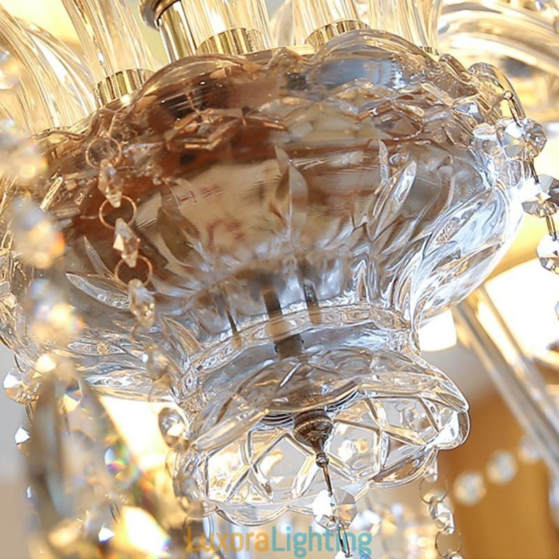 Designer Touch Decorative Modern Crystal Chandelier European Transparent Pendant Light