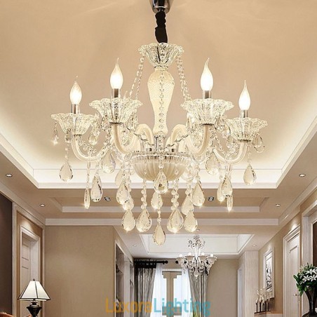 Designer Touch Decorative European Crystal Chandelier Elegant Pendant Light