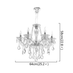 Designer Touch Decorative European Crystal Chandelier Elegant Pendant Light