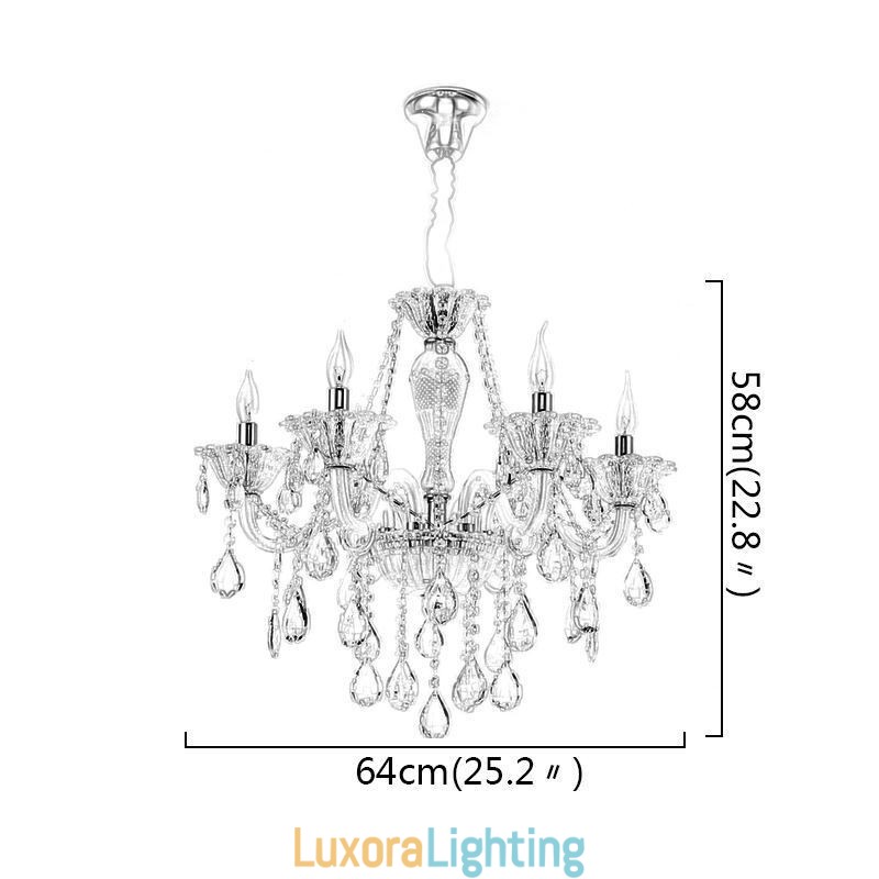 Designer Touch Decorative European Crystal Chandelier Elegant Pendant Light